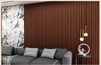 Panneau mural en grille WPC, panneau Great Wall, panneau mural en grille de bois écologique en fibre, panneau mural de fond en grille, panneau de plafond intégré pour influenceurs