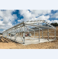 Bâtiment modulaire préfabriqué en métal moderne personnalisé, structure en acier pour entrepôt, garage, atelier industriel