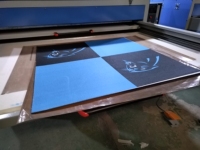 Presse à chaud hydraulique automatique 80*120cm à 2 plateaux pour sublimation sur tapis, couvertures, tapis de souris, housses de couette, drapeaux et édredons