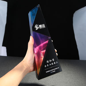 Mode trophée hexagone cristal trophée bowling trophées en forme <span class=keywords><strong>de</strong></span> triangle - Product Image 4