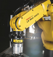 Robot industriel Fanuc LR Mate 200iD/7H 5 axes avec préhenseurs R-30ib Mate Plus à ventouses pour la préhension et le tri automatiques par IA
