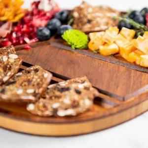 Piatto di frutta in legno massello Premium frutta secca <span class=keywords><strong>vassoio</strong></span> snack foglie aperitivo bordo festa in legno plat - Product Image 4