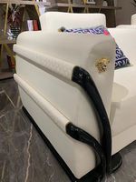Ensemble de canapé sectionnel en cuir en forme de L de luxe minimaliste haut de gamme pour hôtels et salons