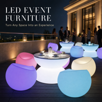 Fauteuil lounge LED moderne CoolQing avec éclairage changeant de couleur pour boîte de nuit, bar, KTV, événementiel, location RGB