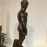 Statue de David, sculpture de figure masculine nue célèbre, en bronze coulé grandeur nature, pour jardin extérieur