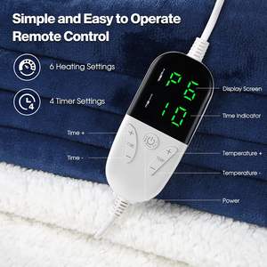 <span class=keywords><strong>Couverture</strong></span> chauffante électrique portable 150*180cm - Jeté ultra-doux pour l'hiver, pour la maison, le bureau et les voyages - Product Image 3