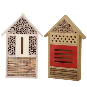Piège à abeilles charpentières moderne ChengShuo Q025 en bois naturel poli, écologique et de haute qualité, pour terrasse et maison, élimine les abeilles. - Product Image 1
