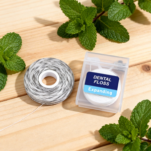 <span class=keywords><strong>Fil</strong></span> <span class=keywords><strong>dentaire</strong></span> ciré anti-déchirure avec fibres d'argent, <span class=keywords><strong>sans</strong></span> PFAS, au fluorure de menthe, pour dents sensibles, avec logo OEM - Product Image 5