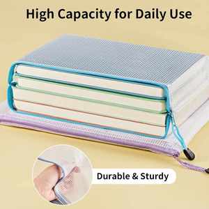 Eco-friendly File <b>Bag</b> Business Storage Contract File Pouch Space-saving Plastic File Folders PVC Mesh <b>Bags</b> with Zipper Organizer - Product Image 4