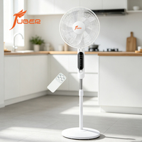 Ventilateur sur pied de 16 pouces avec télécommande, ventilateur électrique sur pied avec oscillation à 3 vitesses pour la maison et la chambre