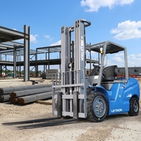 Truk Forklift Listrik Liftron CPD40D Bertenaga Lithium 4000kg untuk Fabrikasi Logam