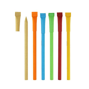 Eco Friendly Paper Tube Advertising Custom <b>Pens</b> logo Printed Kraft Recycled Ballpoint Paper <b>Pen</b> - Product Image 1