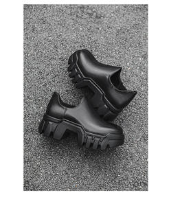 Zapatos Brogue de Hombre con Cordones, de Cuero Genuino, Estilo Británico, Suela Gruesa, Impermeables, Transpirables, con Soporte de Arco y Parte Superior de Malla, que Aumentan la Altura - Product Image 2