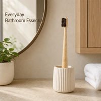 Brosse à dents biodégradable pour adultes avec poils de cheval organiques doux, logo et emballage personnalisés pour la maison et les voyages