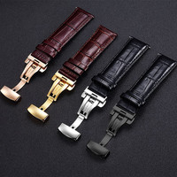 Fermoir papillon de remplacement à bouton poussoir avec boucle pour bracelets de montre en cuir pour cadeaux de Saint-Valentin