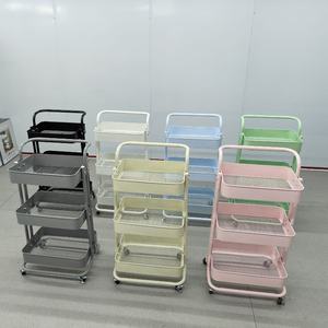 Vente chaude <span class=keywords><strong>Lasker</strong></span> En Acier Au Carbone Cuisine Rack De Stockage Ménage Snack Rack De Stockage Mobile Multicouche Simple Chariot - Product Image 2
