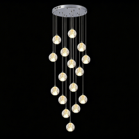 Suspension en verre à bulles personnalisable, hauteur de câble réglable, taille/couleur/nombre de sphères, intensité variable, garantie 3 ans, 50000 heures