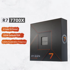 ซีพียู AMD รุ่น R7 7700X / 7800X 3D CPU 8 คอร์ 16 เธรด ความเร็วเร่งความถี่ 4.5GHz 7700X R7 7800X 3D CPU อะไหล่คอมพิวเตอร์ A - Product Image 2