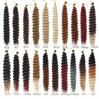 Vente en gros de tresses synthétiques de 22 pouces, 100g, style bohème, extensions de cheveux ondulés profonds pour femmes, cheveux à tresser