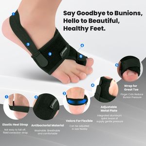 Tutore Ortopedico in Neoprene per Alluce Valgo, Separatore e Raddrizzatore per Dito Grande del Piede, Traspirante e Flessibile, Protezione per Piede - Product Image 2