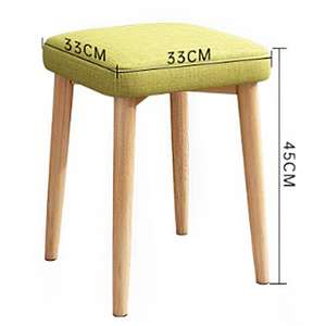 Modern Style Solid Wood <strong>Pouffe</strong> Footstool with Padded Seat for Living Room Home Hotel Bedroom or Home Office Use - Product Image 4