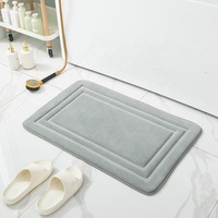 Nouveau tapis absorbant en éponge à mémoire de velours corail épaissi, tapis de sol de salle de bain antidérapant chambre