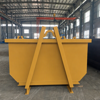 Conteneur à déchets en acier robuste XINTUO avec crochet de levage pour le recyclage des déchets métalliques industriels, haute sécurité, capacité de 800 kg, Shandong