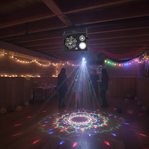 Projecteur LED Laser 4-en-1 40W avec GOBO, Stroboscope et Laser Rouge Vert pour DJ Mobile et Soirées Maison - Product Image 3
