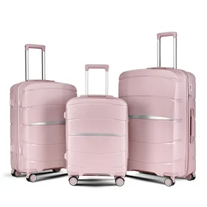 Luggage Hardside Suitcase Sets 3 Piece Travel Luggage Sets with Spinner Wheels Lightweight PP Luggae Sets Clearance with Lock