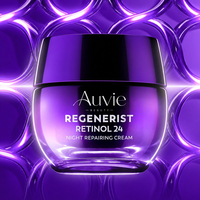 Crème de Nuit au Rétinol24 Marque Blanche Triple Collagène Peptides Glycérine Anti-Âge Lissante Anti-Rides Éclaircissante Hydratant Visage