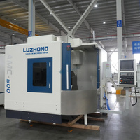 Centre d'usinage CNC vertical 5 axes AMC500 avec commande FANUC, broche BT40, fraiseuse 3+2 axes, vente directe usine