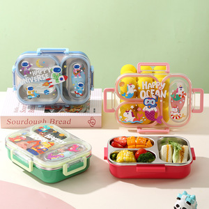 Lonchera Bento para Niños, Aislada, Hermética, de Metal, Apta para Almacenar Frutas, Almuerzo, Frutos Secos - Product Image 3