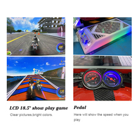 Simulateur de conduite de moto pour enfants, borne d'arcade de course vidéo à monnayeur