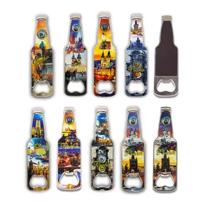 Hiçbir Moq özel Logo bira şişe açacağı mıknatıslar kanarya turistik hediyelik eşya Con Iman De bota Abridor De Botellas De Cerveza