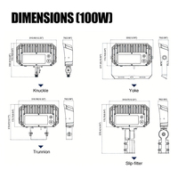 Projecteurs à détecteurs de mouvement ETL, boîtier en aluminium SMD, économie d'énergie, IP65, projecteur LED puissant pour extérieur, 100 W, pour entrepôt