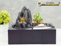 Fontaine de bouddha halloween OEM, nouveaux modèles, fontaine de table lumineuse en résine avec led, décoration intérieure, 2022