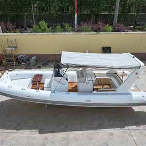 Bote Inflable de Pesca con Cabina, 8.5m RIB 850C, Casco de Fibra de Vidrio, Material de PVC de 1.2mm, para 14 Personas - Product Image 5