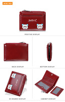 Dompet Kartun Slim Terbaru 2026 untuk Wanita, Dompet Pendek Kulit PU Lipat Dua dengan Resleting, Tempat Kartu, dan Jendela ID/Foto
