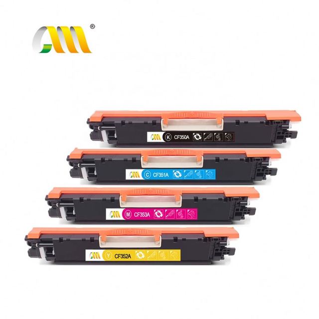 Chinamate 130A Compatible HP CF350A Toner Cartridge Newest Smart Chip Imported Toner Powder Same Yield for HP Color for Pro