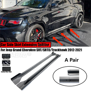 Pour Jeep Grand Cherokee SRT/SRT8/Trackhawk 2012-2021 Kit carrosserie 4 pièces : extensions de jupes latérales, séparateurs, lames de pare-chocs et ailerons - Product Image 1