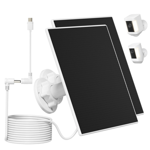 Panel Surya untuk Kamera Ring, 2 Paket Panel Surya 3W dengan Baterai 4000mAh untuk Pengisi Daya Surya Kamera, Kompatibel dengan Ring Spotlight - Product Image 1