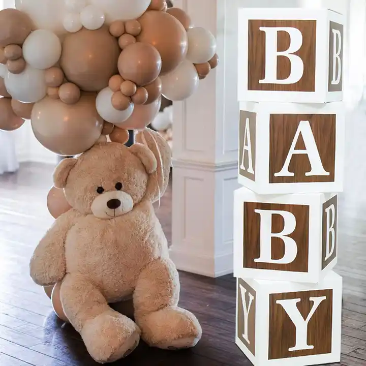 Cajas De Bebé Con Letras Para Baby Shower, Decoraciones De B