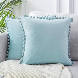 New Living Series <strong>Blue</strong> Color Velvet Fabric Decorative Throw Pillow Case <strong>Cushion</strong> <strong>Cover</strong> - Product Image 4
