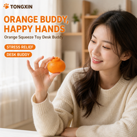 TONGXIN Lot de jouets anti-stress en forme d'orange croustillante, ballons sensoriels en forme de fruit, cadeau de Noël, ensemble en vrac, approvisionnement direct usine