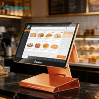 Sistema POS de Doble Pantalla de 15.6 Pulgadas para Pedidos de Comida en Restaurantes, Caja Registradora, Equipo Financiero para Cajeros