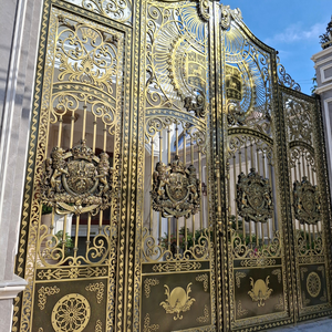 Clôtures décoratives de luxe en fer forgé galvanisé de qualité supérieure, portails d'allée, embouts de poteaux, quincaillerie, modélisation 3D pour jardin - Product Image 2