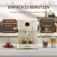 Machine à café expresso semi-automatique électrique avec système de brassage, pression de 20 bars, portable pour voiture, camping-car, hôtel