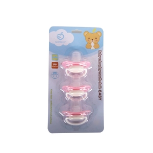 Set di 3 Ciucci in Silicone Liquido <span class=keywords><strong>Rosa</strong></span> per Neonati, Ciuccio per Dormire e Giocare - Product Image 1