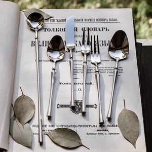 Ensemble <span class=keywords><strong>de</strong></span> couverts <span class=keywords><strong>de</strong></span> luxe en acier inoxydable 304 or tour Canton manche rond couverts lourds couverts <span class=keywords><strong>de</strong></span> mariage dîner couteau cuillère fourchette ensemble - Product Image 4