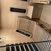 Sauna infrarouge de luxe de haute qualité 2 personnes style inclinable acheter une salle de sauna infrarouge lointain